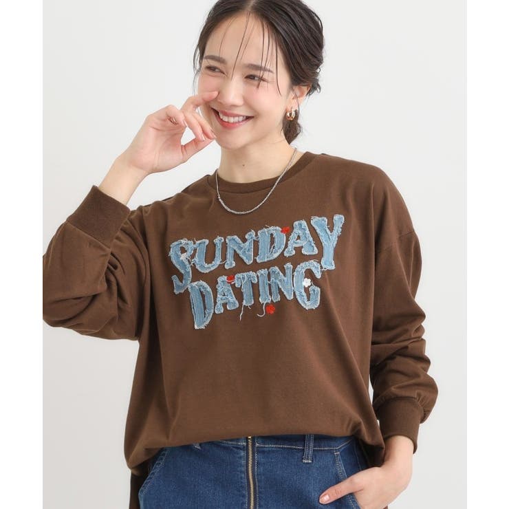 ブラウン(244) | 選べる3柄 刺繍アソートロンT | Cutie Blonde