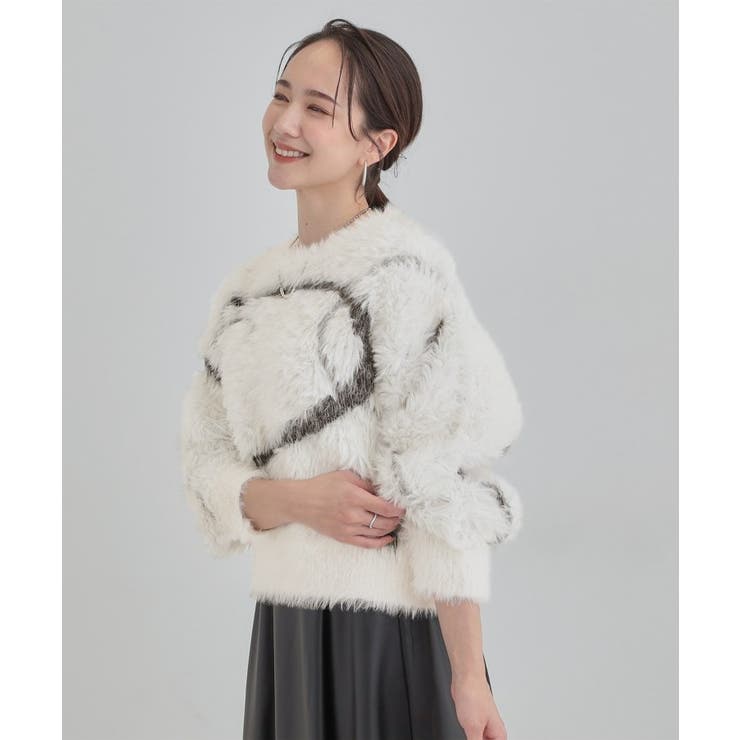 【選べる4柄】ふわふわ ロングフェザーニット | Cutie Blonde | 詳細画像2 