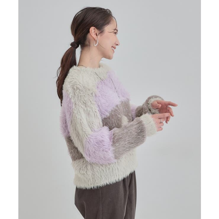 【選べる4柄】ふわふわ ロングフェザーニット | Cutie Blonde | 詳細画像30 