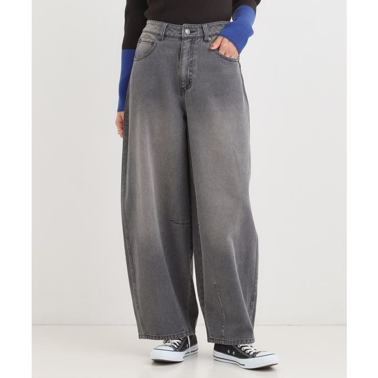 【S-LL】立体カーブデニムパンツ | Cutie Blonde | 詳細画像1 