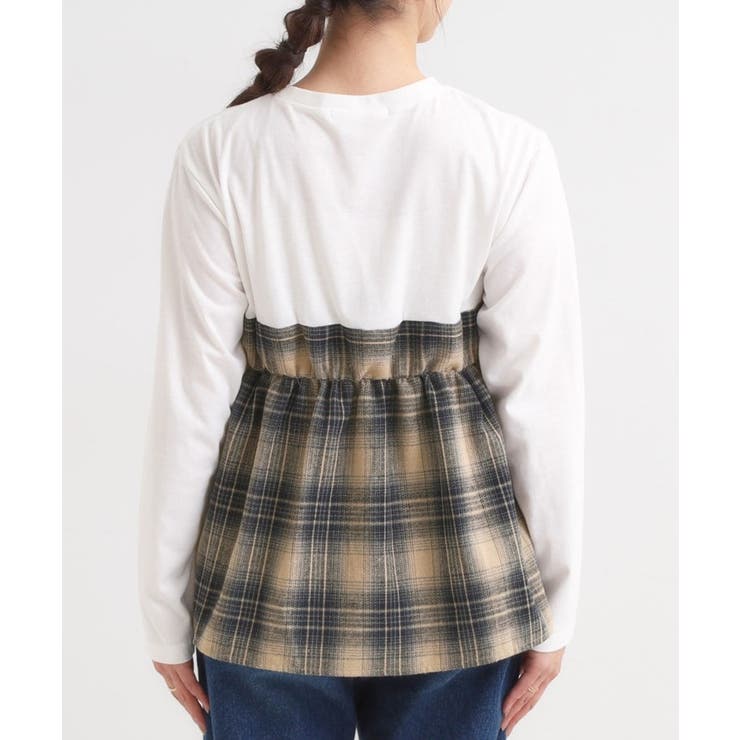 シャツレイヤード風で1枚でサマ見え ロンT | Cutie Blonde | 詳細画像11 