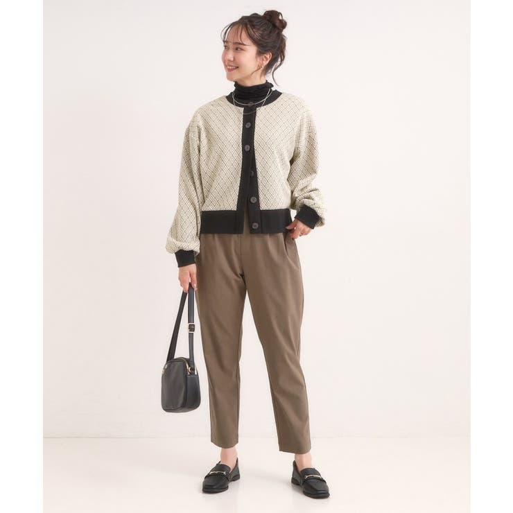 【前後2WAY】柄と配色で差がつく ふくれジャカードカーディガン | Cutie Blonde | 詳細画像5 