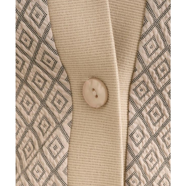 【前後2WAY】柄と配色で差がつく ふくれジャカードカーディガン | Cutie Blonde | 詳細画像21 