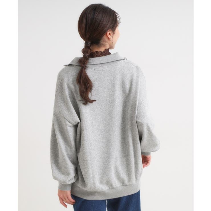 8色の選べる楽しさ ハーフジップ オーバーサイズスウェット | Cutie Blonde | 詳細画像6 