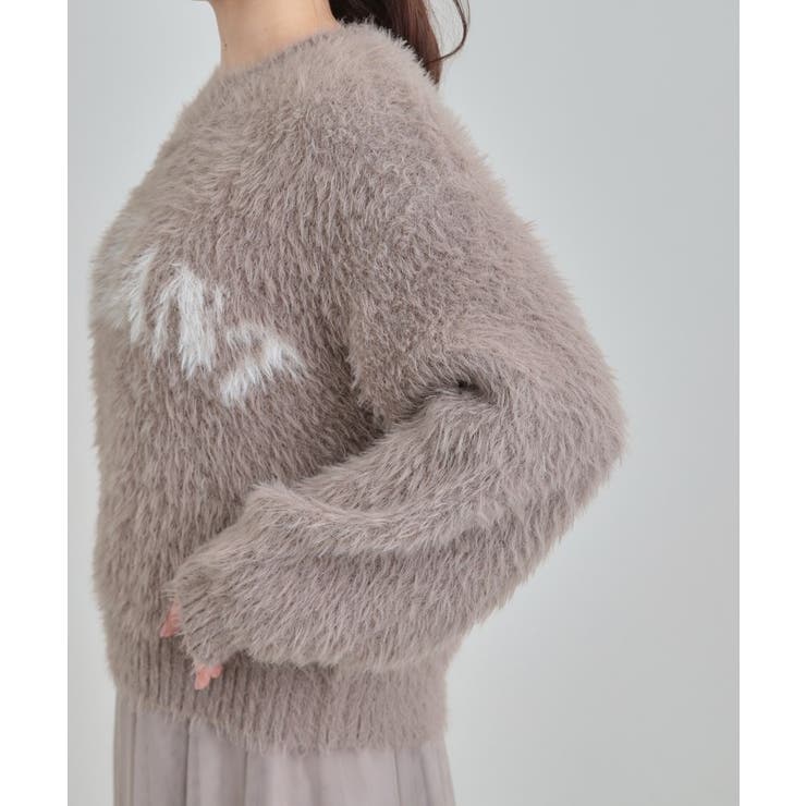 ふんわり柔らか ロゴフェザーニット | Cutie Blonde | 詳細画像25 