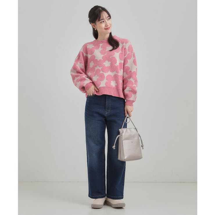 【S-LL】レトロ感漂う デイジー柄 総柄ニット | Cutie Blonde | 詳細画像11 