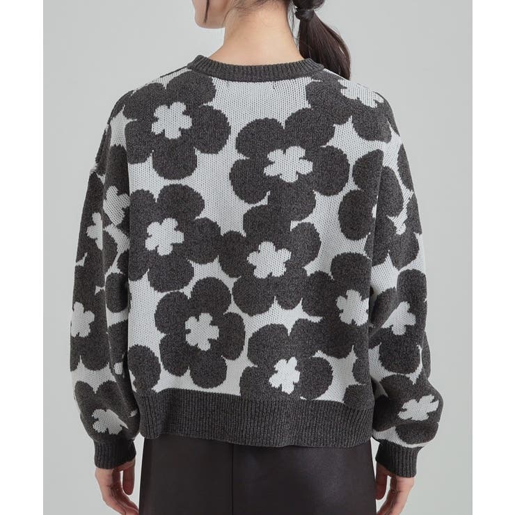 【S-LL】レトロ感漂う デイジー柄 総柄ニット | Cutie Blonde | 詳細画像19 