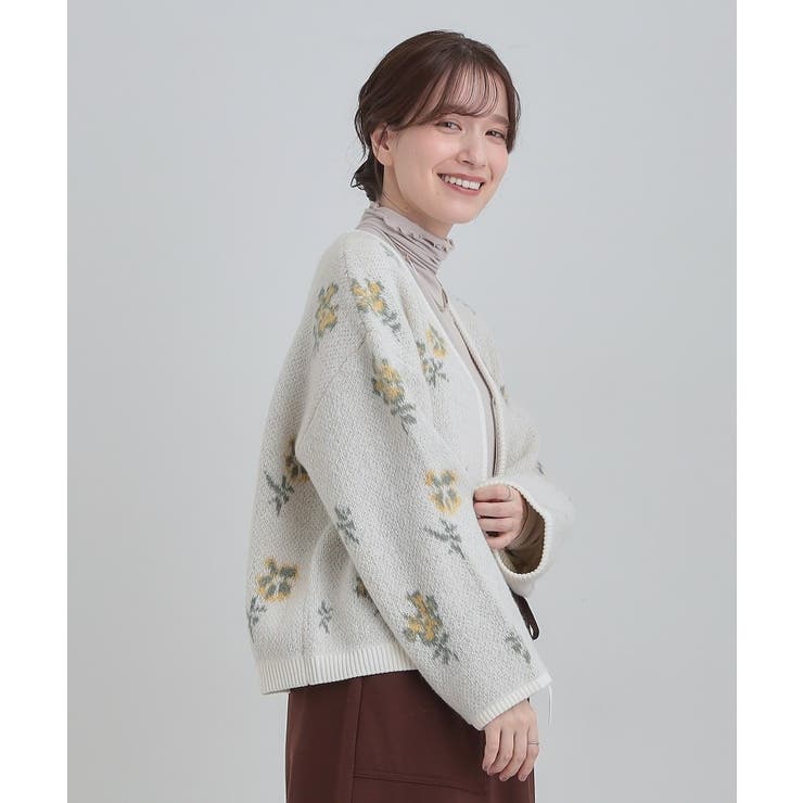 【洗濯機可】選べる3柄 VネックZIPカーディガン | Cutie Blonde | 詳細画像18 