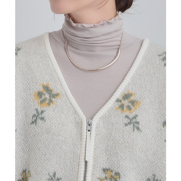 【洗濯機可】選べる3柄 VネックZIPカーディガン | Cutie Blonde | 詳細画像28 