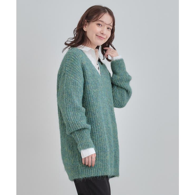 ふわふわタッチ Vネックニットチュニック | Cutie Blonde | 詳細画像14 