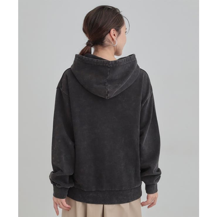 【洗濯機可】ポケット付きが嬉しい ケミカル加工フーディ― | Cutie Blonde | 詳細画像2 