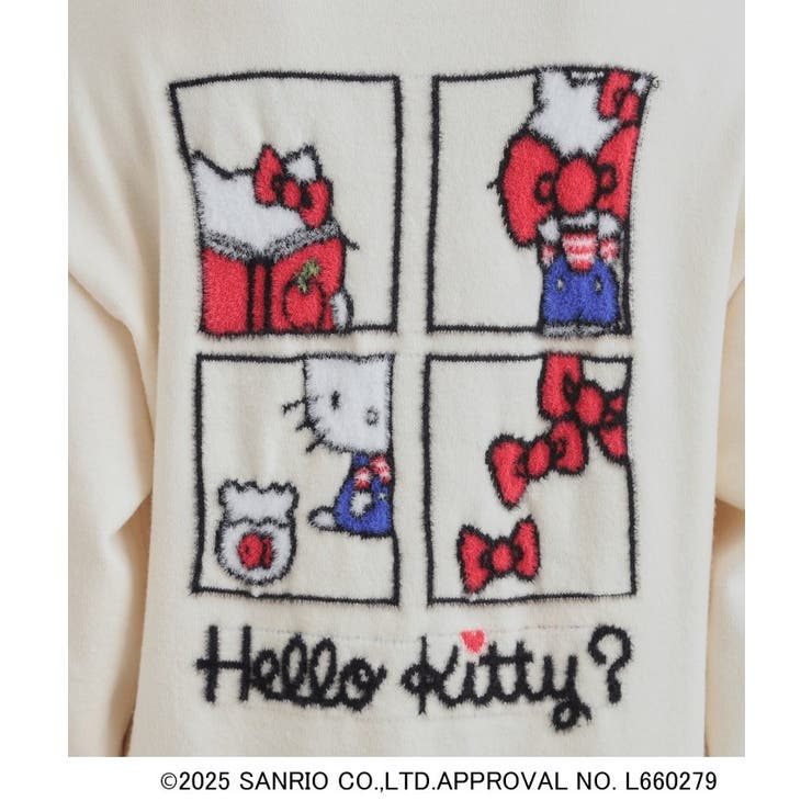 【HELLO KITTY コラボ】もちもちスウェットライクニット | Cutie Blonde | 詳細画像4 