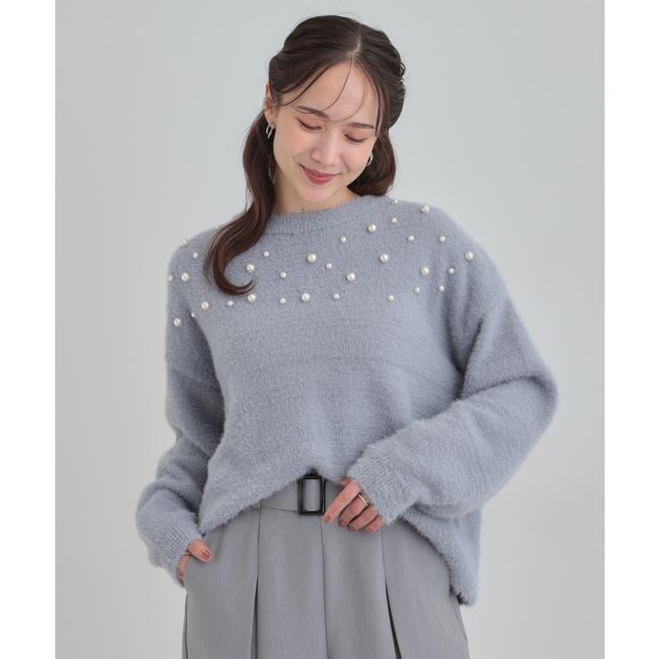 大人きらめく ふわふわパール調ニット | Cutie Blonde | 詳細画像10 