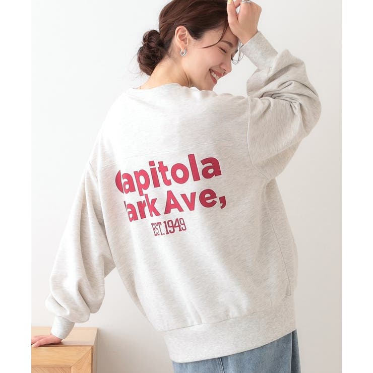 ライトグレー(011) | オーバーサイズで抜け感をプラス バックプリントスウェット | Cutie Blonde