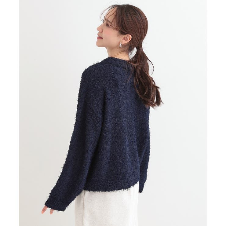 【S-LL】大人ヘルシー やわらかカールヤーン ポロニット | Cutie Blonde | 詳細画像6 