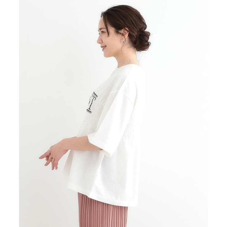 胸シャーリング ロゴTシャツ | Cutie Blonde | 詳細画像2 