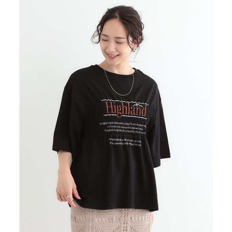 胸シャーリング ロゴTシャツ | Cutie Blonde | 詳細画像5 