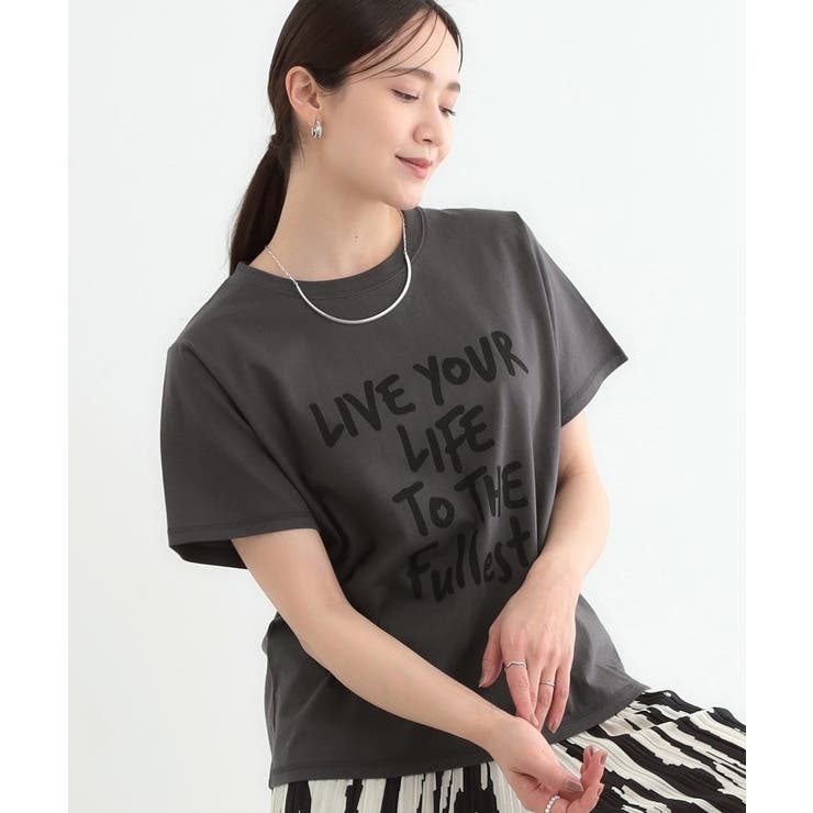 チャコールグレー(314) | 【洗える/S-LL】選べる4柄 プリントアソート ベーシックTシャツ | Cutie Blonde