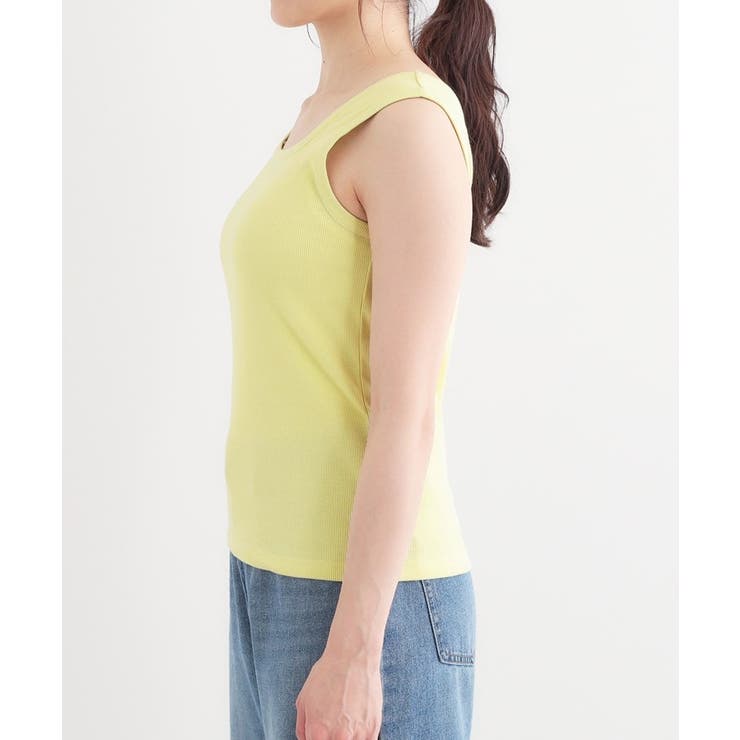 【S-LL】2WAYネック リブタンクトップ | Cutie Blonde | 詳細画像30 