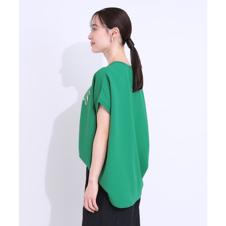 【洗える】ぽこぽこフレンチスリーブTシャツ | Cutie Blonde | 詳細画像10 