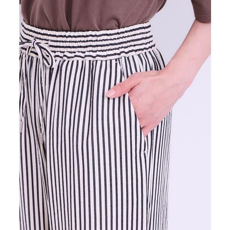 【セットアップ可能/ひんやり/吸水速乾】サッカーストライプイージーパンツ | Cutie Blonde | 詳細画像17 