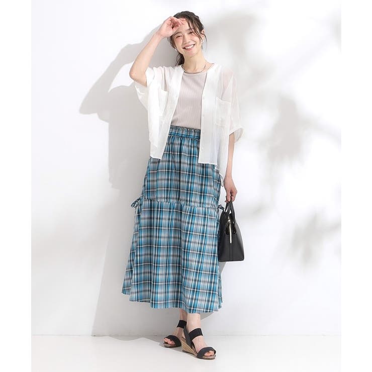 程よいシアー感 ポケットドルマン5分袖シャツ | Cutie Blonde | 詳細画像11 