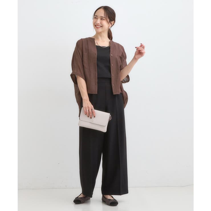 程よいシアー感 ポケットドルマン5分袖シャツ | Cutie Blonde | 詳細画像27 