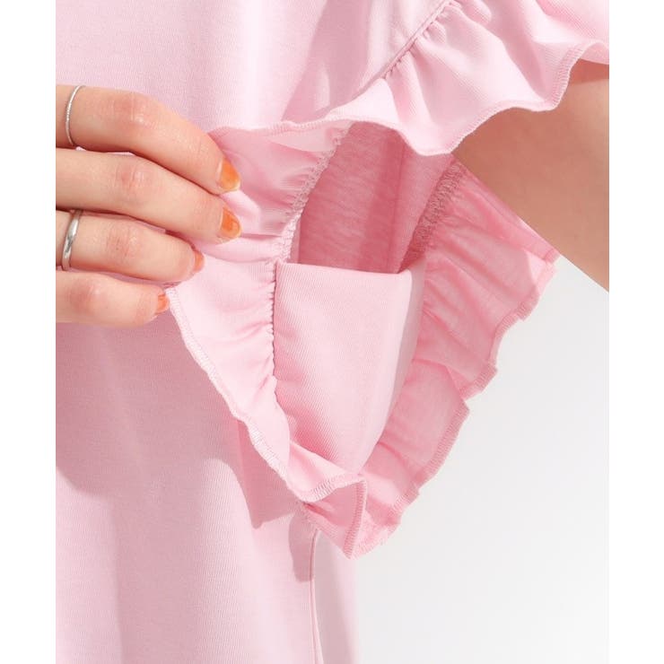 【S-LL/汗ジミ軽減/ひんやり/UVカット】フリルTシャツ | Cutie Blonde | 詳細画像22 