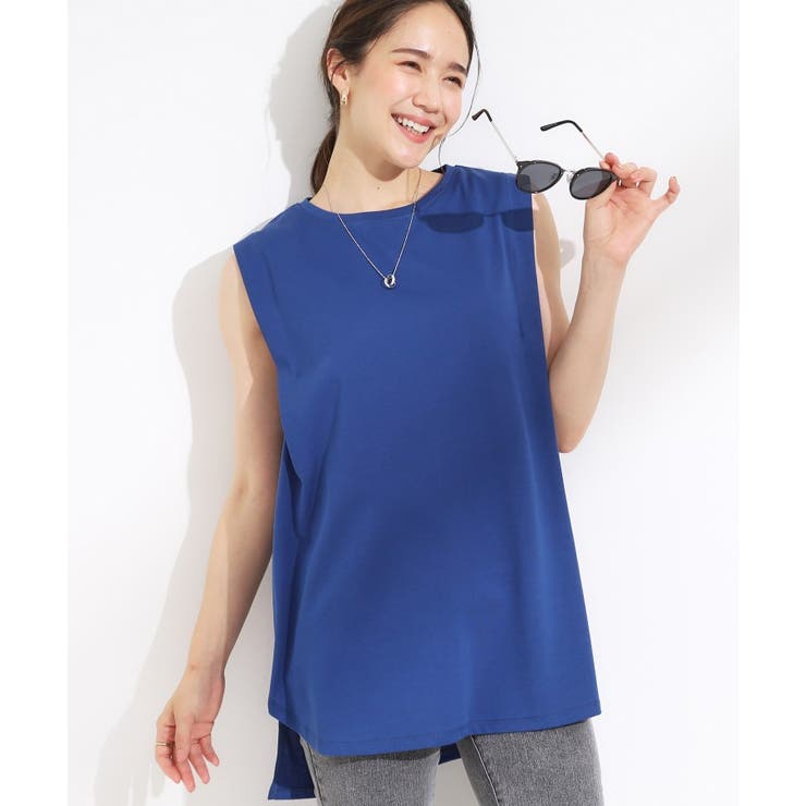 ブルー(093) | 【汗ジミ軽減 ひんやり UV】大人のヘルシーな着こなしに | Cutie Blonde