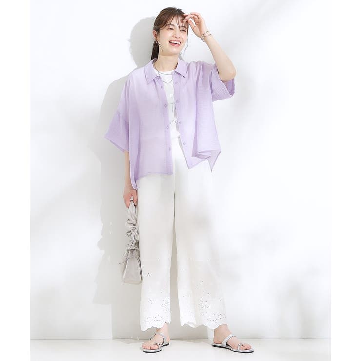 ゆるっと感がこなれ見え ワッシャーシアー半袖シャツ | Cutie Blonde | 詳細画像23 