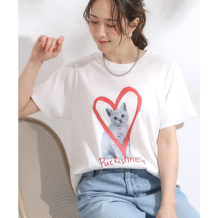ホワイト(101) | 【S-LL/ひんやり/汗ジミ軽減/UVカット】グラフィックアソートTシャツ | Cutie Blonde