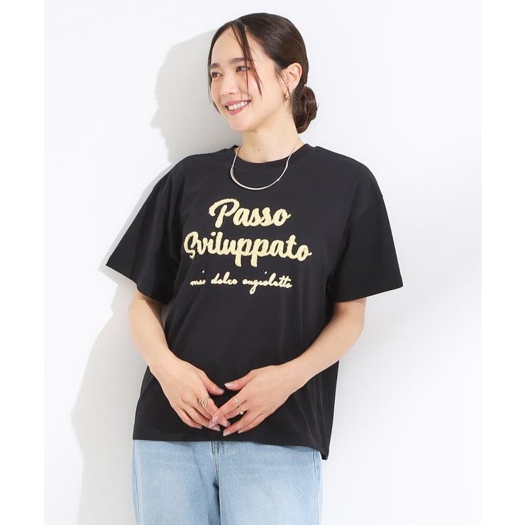 【ひんやり/S-LL】サガラ刺繍ロゴTシャツ | Cutie Blonde | 詳細画像1 