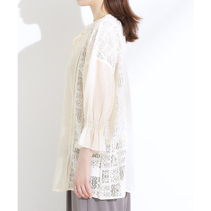 【着丈選べる】一枚でこなれ見え サイドレースブラウス | Cutie Blonde | 詳細画像17 