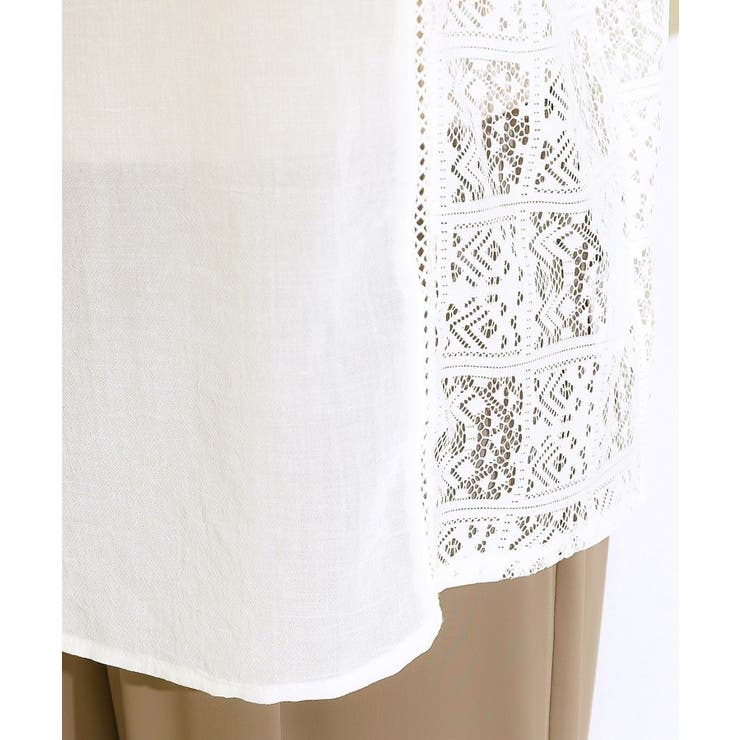 【着丈選べる】一枚でこなれ見え サイドレースブラウス | Cutie Blonde | 詳細画像23 