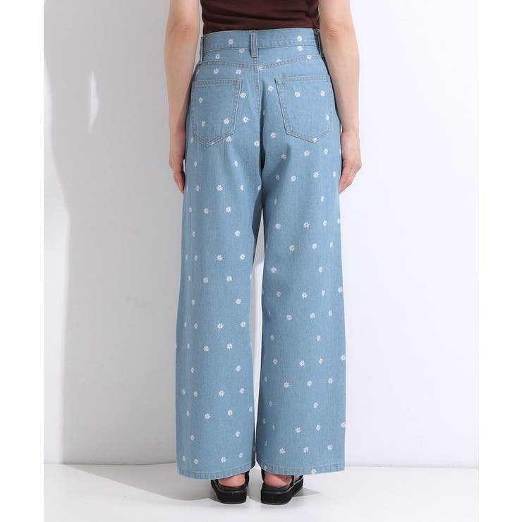 【S-LL】周りと差がつく デイジー柄デニムワイドパンツ | Cutie Blonde | 詳細画像11 