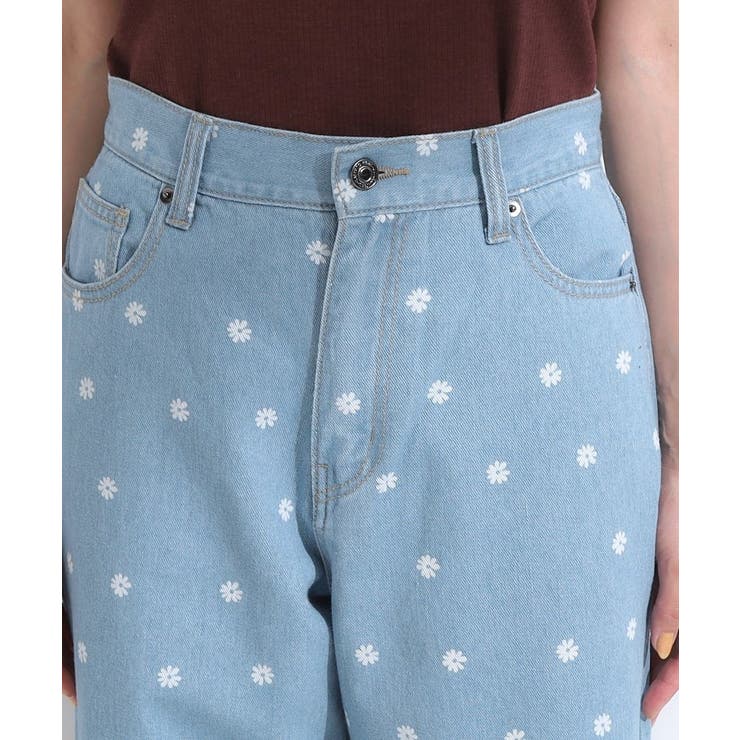 【S-LL】周りと差がつく デイジー柄デニムワイドパンツ | Cutie Blonde | 詳細画像12 