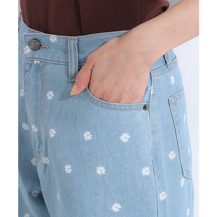 【S-LL】周りと差がつく デイジー柄デニムワイドパンツ | Cutie Blonde | 詳細画像15 
