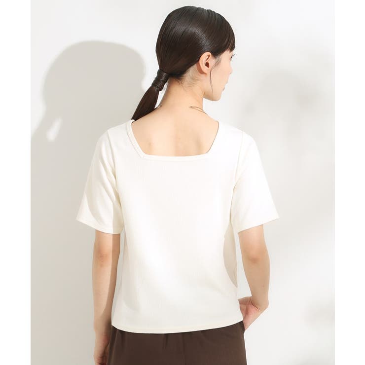 【S-LL/ひんやり/前後2WAY】シンプルだから使いやすい テレコTシャツ | Cutie Blonde | 詳細画像5 