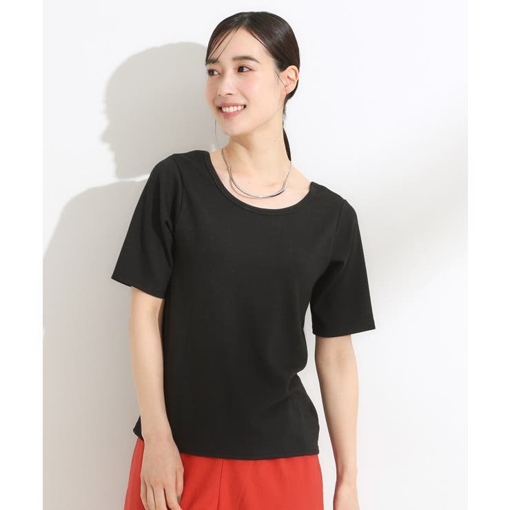 【S-LL/ひんやり/前後2WAY】シンプルだから使いやすい テレコTシャツ | Cutie Blonde | 詳細画像10 