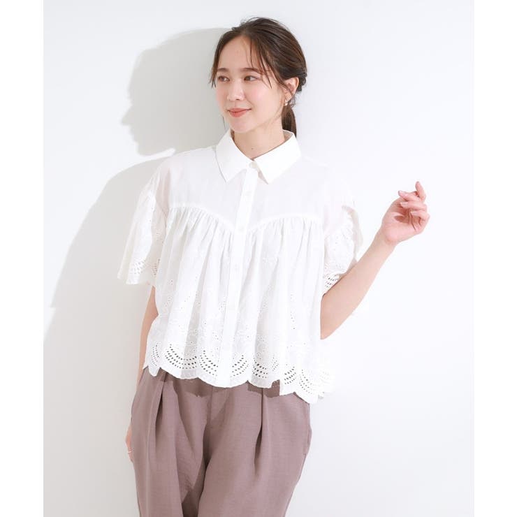 コーデの主役になる スカラップレースブラウス | Cutie Blonde | 詳細画像1 