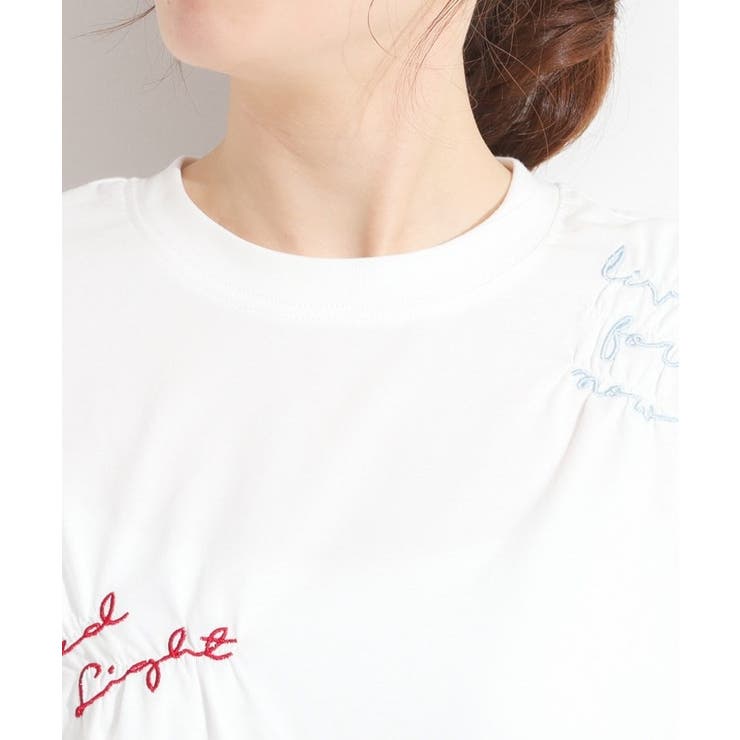【ひんやり】大人のカジュアルスタイルに レタリング刺繍Tシャツ | Cutie Blonde | 詳細画像12 