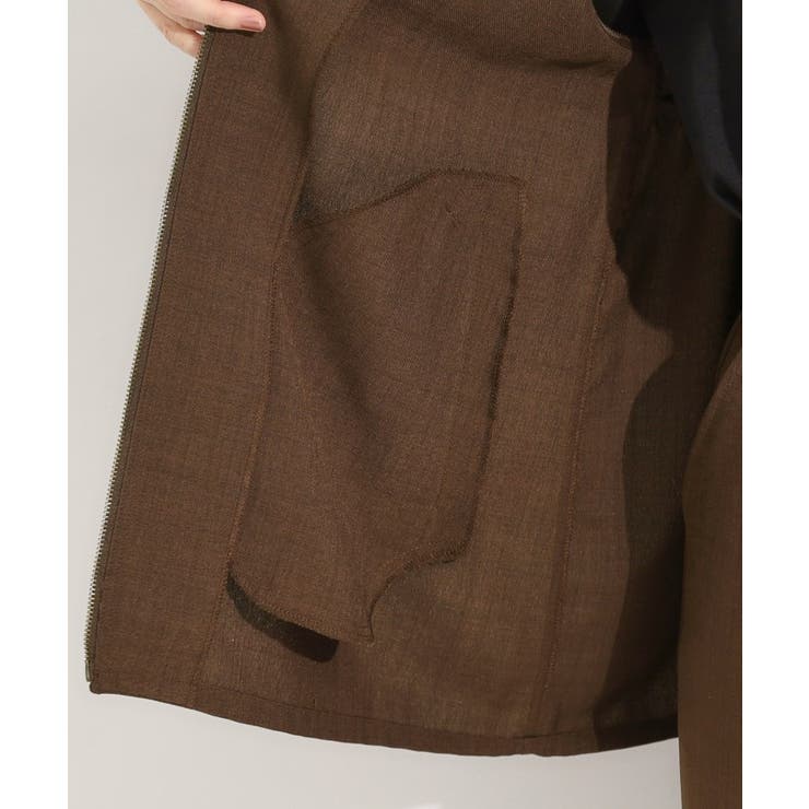 【セットアップ可】さらりと軽やかに ダブルジップ麻調ジレ | Cutie Blonde | 詳細画像16 