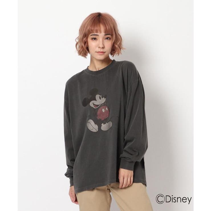 Disney ディズニー ミッキーマウス オーバーダイ 長袖tシャツ 品番 Wrdw Base Station ベースステーション の レディースファッション通販 Shoplist ショップリスト