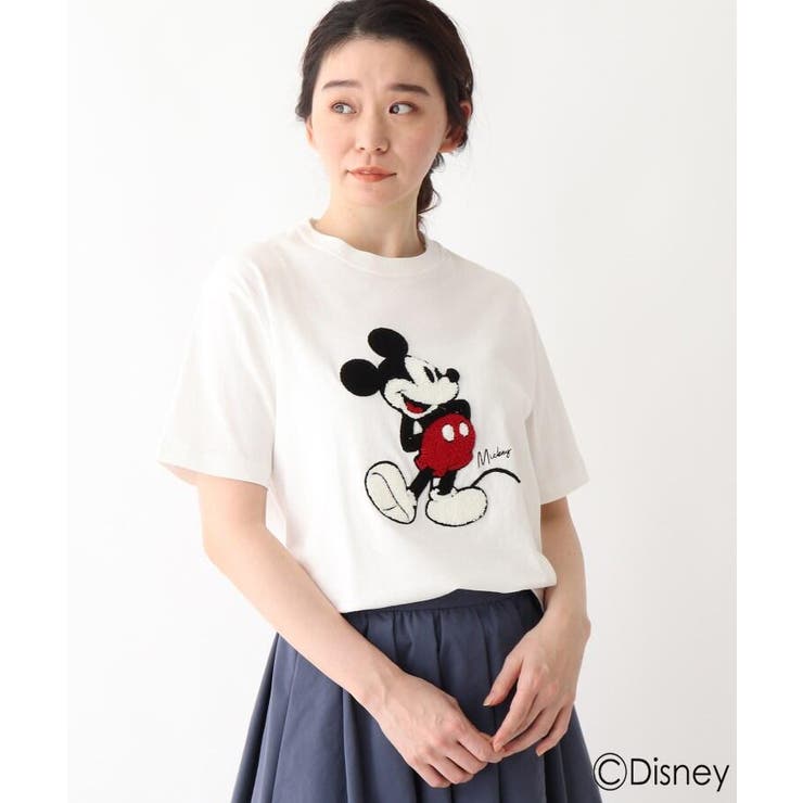 Disney ディズニー ミッキーマウス さがら刺繍 コットン半袖t 品番 Wrdw Base Station ベースステーション のレディースファッション通販 Shoplist ショップリスト