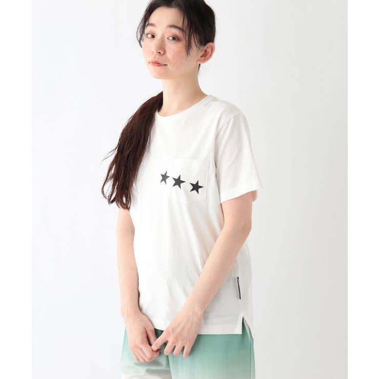 吸水速乾 胸ポケットスターラインプリント Tシャツ 品番 Wrdw Base Station ベースステーション のレディースファッション通販 Shoplist ショップリスト