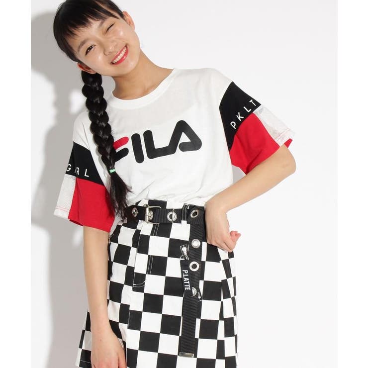 Fila 袖切替 ｔシャツ 品番 Wrdw Pink Latte ピンクラテ のキッズファッション通販 Shoplist ショップリスト