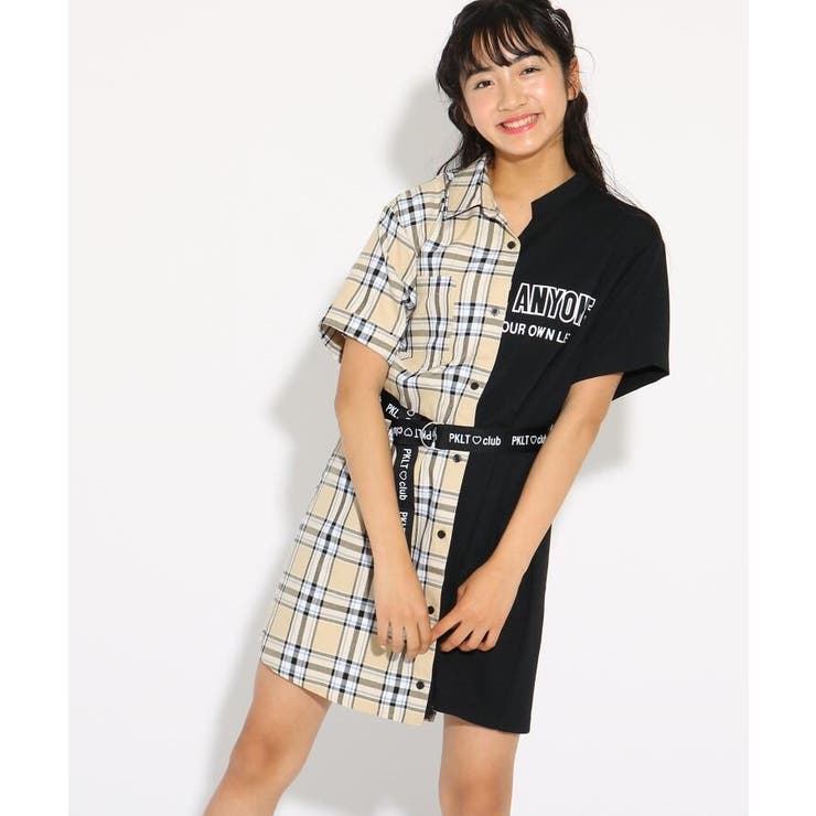 ニコラ掲載 シャツ切替 ワンピース 品番 Wrdw Pink Latte ピンクラテ のキッズファッション通販 Shoplist ショップリスト