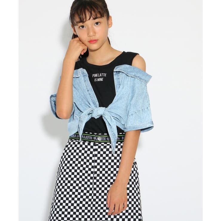裾結びシャツレイヤード トップス 品番 Wrdw Pink Latte ピンクラテ のキッズファッション通販 Shoplist ショップリスト