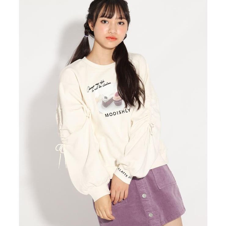 ニコラ掲載 コットン100 袖シャーリング転写トップス 品番 Wrdw Pink Latte ピンクラテ のキッズファッション通販 Shoplist ショップリスト