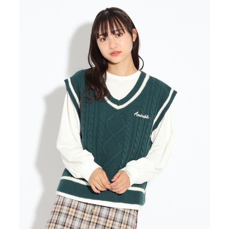 洗える スクールニットベスト ミニ裏毛トップスセット 品番 Wrdw Pink Latte ピンクラテ のキッズファッション通販 Shoplist ショップリスト